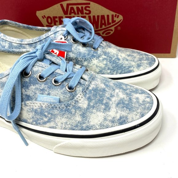 VANS Men's Size VN0A5HZS9FM AUTHENTIC Denim Winter Sky Blue Canvas Low Sneakers - Picture 3 of 11